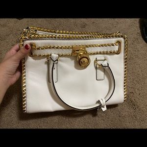 Michael Kors whipstitch Hamilton satchel